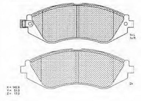 Klocki hamulcowe P DAEWOO LEGANZA GDB3216#600008350 (1390379)