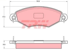 Klocki hamulcowe P Peugeot 206 1.4 8V GDB1500#GDB1361 (1390388)