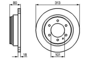 Tarcza ham.tyl OPEL FRONTERA A (92-98))DF4030#240118/01221 (1394373)