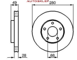 Tarcza hamulcowa NISSAN  Przód 604104146 (1394395)
