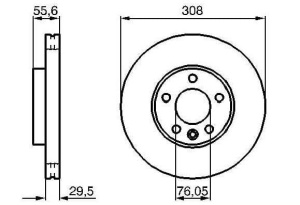 Tarcza hamulcowa przednia VW T5 03- DF4308S#24.0130-0114.1 (1394439)