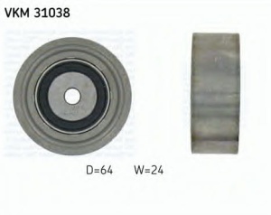 rolka prowadząca pasek wiloklinowego AUDI /SKODA / VW 2.5TDI 97- VKM31038# (1393410)