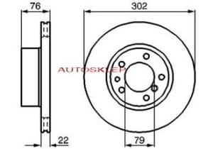 tarcza ham.przod BMW 5/E34  6042540 (1394350)