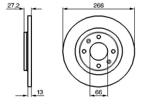 Tarcza ham.przod CITROEN BERLINGO 6045785#24.0113.0184.1#DF2808 (1394354)