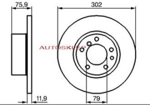 tarcza ham.przod BMW 5/E34  6042560 (1394351)