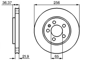 Tarcza hamulcowa AUDI S3,TT 98- DF4065#24012201631#6050210 (1394388)