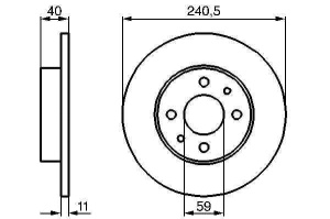 Tarcza hamulcowa  FIAT DF1745#24011101191#6043060 (1394375)