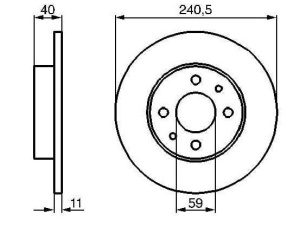 Tarcza hamulcowa FIAT DF1745#24011101191#6043060 (1394392)