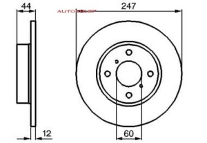tarcza hamulcowa OPEL AGILA (H00) -    24.0112-0153.1 (1394397)