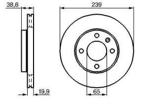 Tarcza hamulcowa P VW Passat 6040110 (1394434)