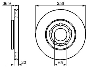 Tarcza hamulcowa P AUDI/SEAT/SKODA/VW  DF2803#24012201511#6046520#24032201511 (1394416)