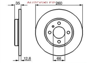 Tarcza hamulcowa P BMW 316-318i (E30   ) 142 126 (1394418)