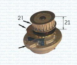 Pompa wody DAEWOO ESPERO OPEL VKPC85407#1501590 (1392678)