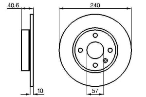 Tarcza hamulcowa tył  OPEL Corsa C 2000  142.381 (1394458)