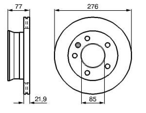 Tarcza hamulcowa wentylowana P DB SPRINTER/VW LT II 95- (276X22mm)DF2790 |KRA60410110 (1394465)