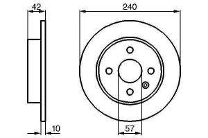 Tarcza hamulcowa Tył OPEL Astra II 6051560 (1394462)