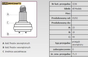 Przegub zewn.(kpl) DAEWOO TICO OP-010 | 15-1115| 0020351 (1392793)