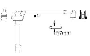 Przewody zapłonowe NISSAN MICRA 1.0/1.3 16V 912104100 (1393038)