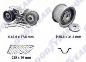 Zestaw rozrządu  rolka + pasek OPEL OMEGA/VECTRA VKMA05501#K025543XS (1395063)