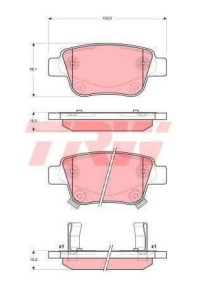 Klocki hamulcowe T Toyota Avensis 03- / Corolla Verso 04-  GDB3337#PP200AF (1390417)