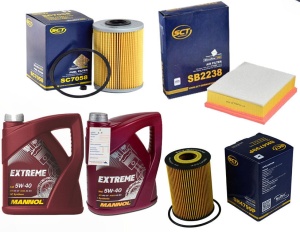 Zestaw filtrów Renualt Master II 2.5 dci + olej 