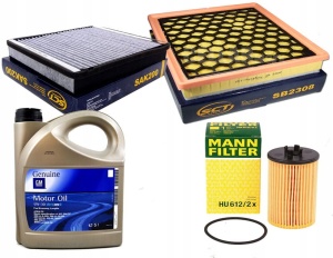Zestaw filtrów Insignia 1,4 1,6 + olej 5w30 5l