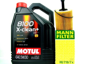 MOTUL 8100 X-CLEAN+5W30 5L+Mann filter HU719/7X
