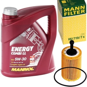 MANNOL OLEJ LL 5W30 5l + Mann Filter HU719/7x