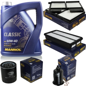 Zestaw filtrow + olej 5l Toyota Picnic XM10 2,016v