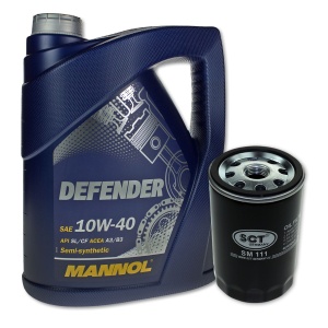 Olej  Mannol 10w40 5l +filtr oleju OP526/1 SM111